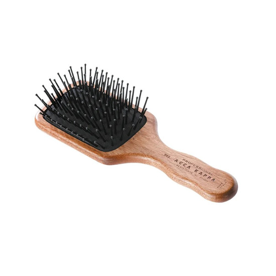 Escova Cabelo Pneum&aacute;tica Retangular Acca Kappa 965 Madeira 18.5 cm