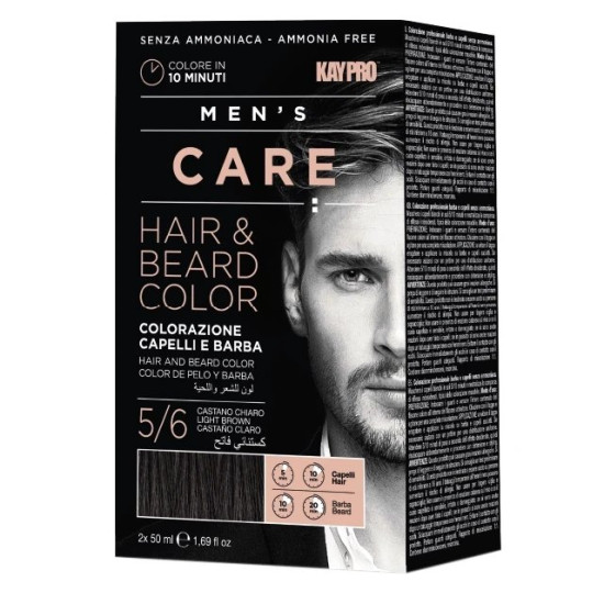 Kit Coloração Barba e Cabelo Kaypro Men´s Care Castanho Claro 5/6