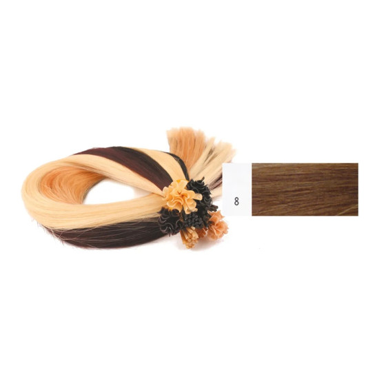 Extens&otilde;es Cabelo 100% Humano Kayextensions Natural 8 55 cm 50 Unidades