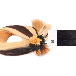 Extens&otilde;es Cabelo 100% Humano Kayextensions Natural 1b 55 cm 50 Unidades