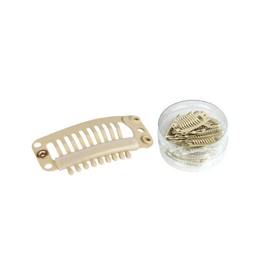 Clip para Extens&otilde;es Kayextensions Bege 25 Unidades