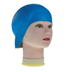 Touca Madeixas Borracha Azul