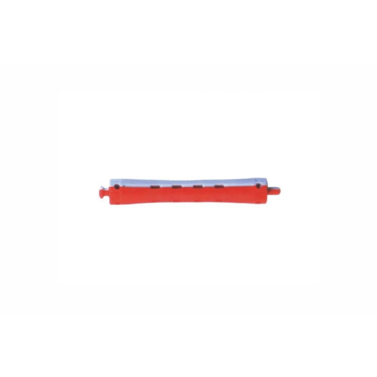 Bigoudi Cabelo Vermelho e Azul Estreito 12 Unidades