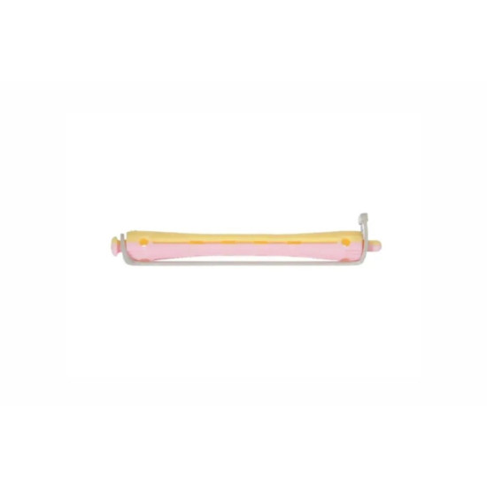 Bigoudi Cabelo Rosa e Amarelo Largo 12 Unidades