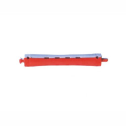Bigoudi Cabelo Vermelho e Azul Largo 12 Unidades