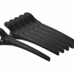 Pin&ccedil;a Cabelo Carbono Preta Curta 6 Unidades