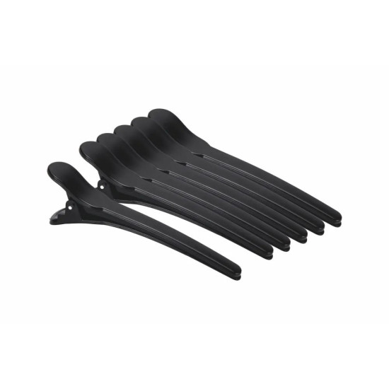 Pin&ccedil;a Cabelo Carbono Preta Curta 6 Unidades