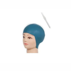 Touca Madeixas Borracha Azul
