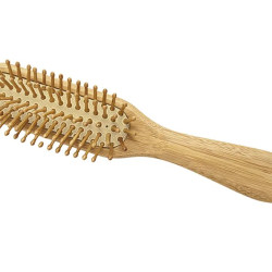 Escova Cabelo Pneum&aacute;tica RickiParodi Bamboo Retangular Estreita