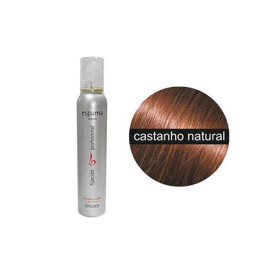 Espuma Broaer de Cor Castanho Natural 200 ml