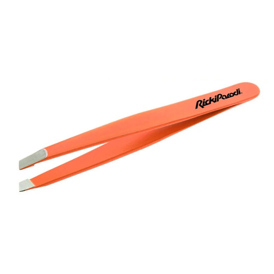 Pinça Oblíqua RickiParodi Laranja Inox 9 cm