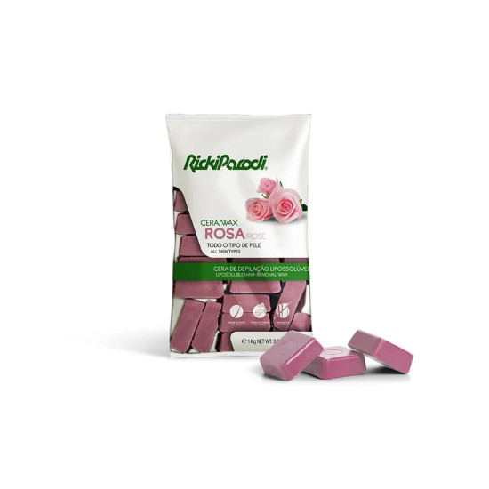 Cera Quente RickiParodi Titânio Rosa 1 Kg