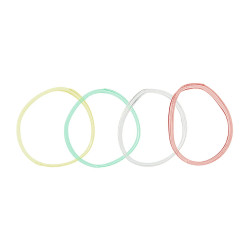 Elásticos Cabelo Rubber Band Cores Sortidas 50 Unidades