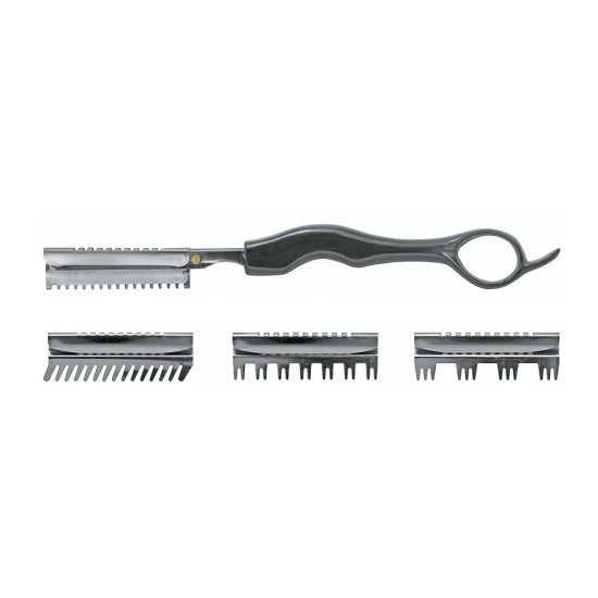 Navalha Platinum Ripar com 4 Pentes