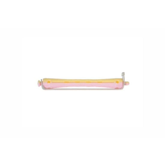 Bigoudi Cabelo Rosa e Amarelo Largo 12 Unidades