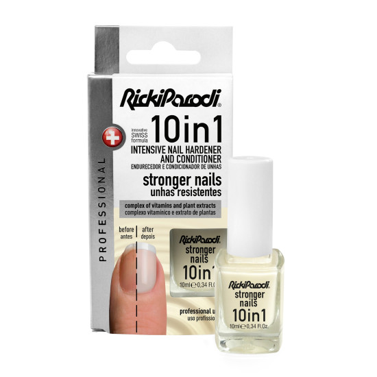 Verniz Tratamento Unhas RickiParodi 10 em 1 Branco Leitoso 10 ml