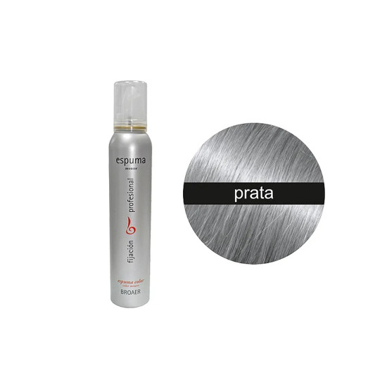 Espuma Broaer de Cor Prata 200 ml