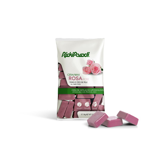 Cera Quente RickiParodi Titânio Rosa 1 Kg