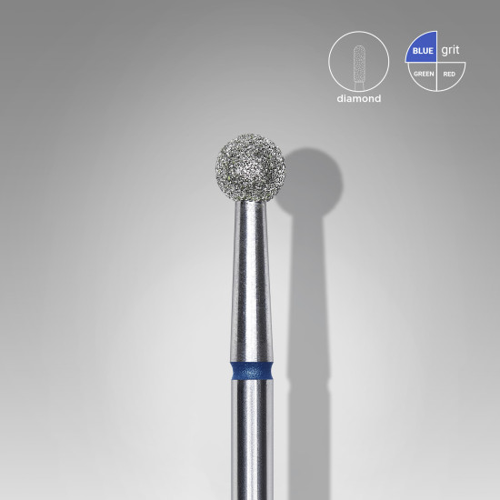 Broca diamantada para pele "bola" azul EXPERT diâmetro 4 mm (divisível por 10)