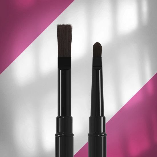 Pincel duplo EXPERT liner 7 mm / para gel 10 mm