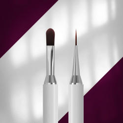 Pincel duplo Exclusive para gel 11 mm / liner 12 mm