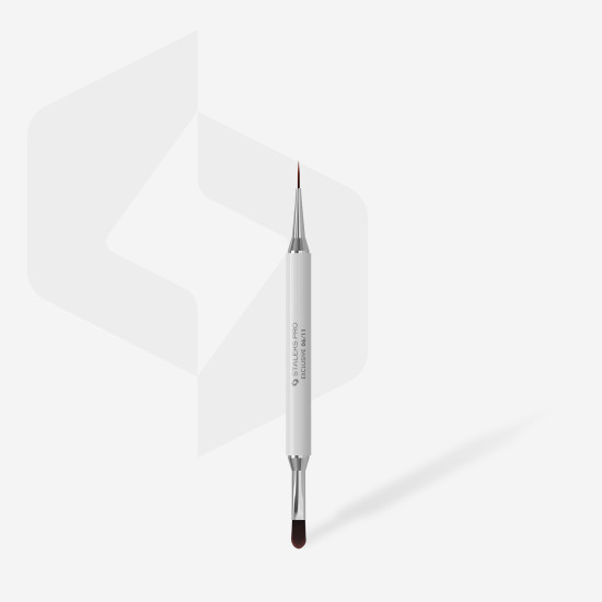 Pincel duplo Exclusive para gel 11 mm / liner 12 mm
