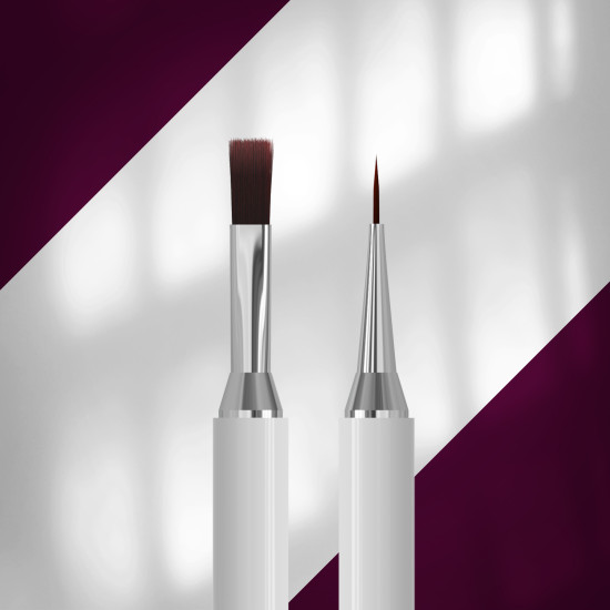 Pincel duplo Exclusive para gel 10 mm / liner 10 mm