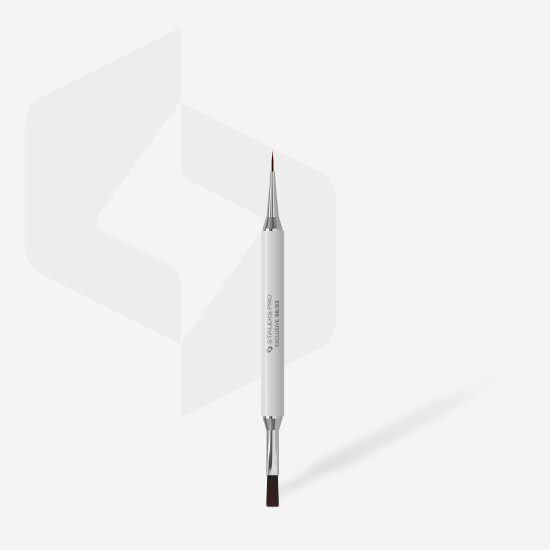 Pincel duplo Exclusive para gel 10 mm / liner 10 mm