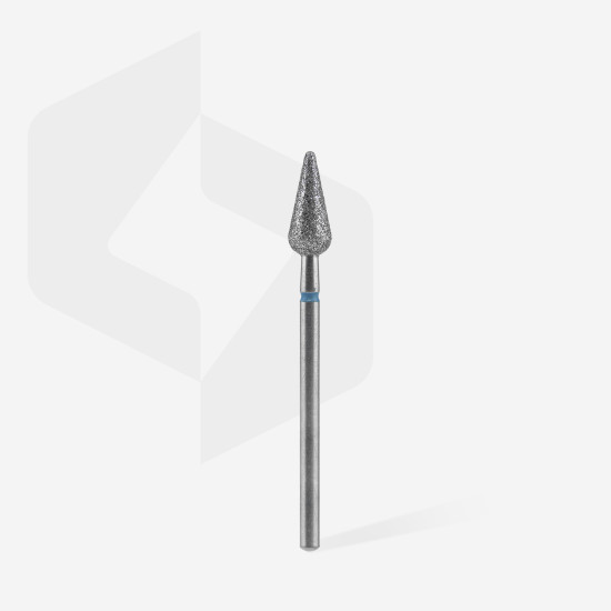 Broca diamantada para pele "pera" afiada azul EXPERT diâmetro 5 mm, parte útil 12 mm (divisível por 10)