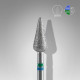 DUO broca diamantada para pele "pera" azul-verde EXPERT diâmetro 5 mm, parte útil 12 mm (divisível por 10)