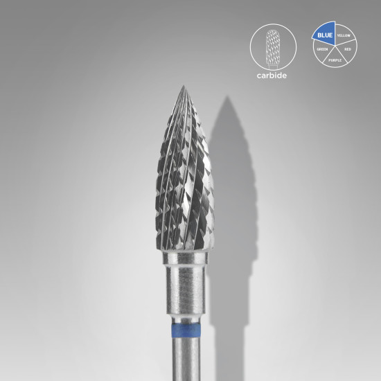 Broca de carboneto para unhas "chama" azul EXPERT, diâmetro 5 mm / parte útil 13,5 mm