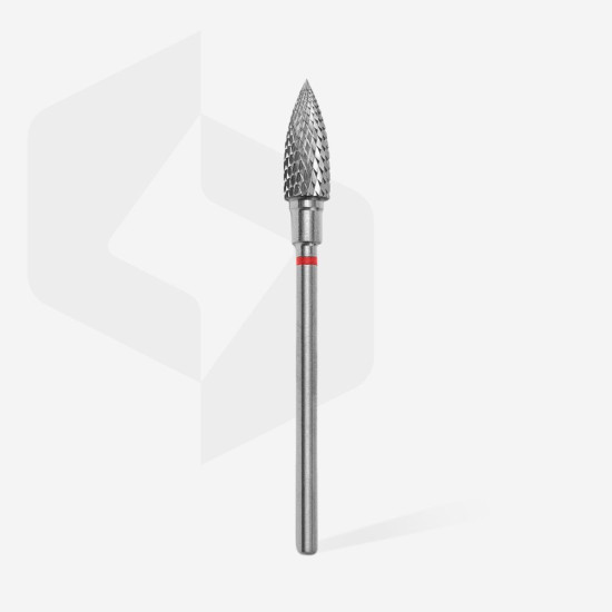 Broca de carboneto para unhas "chama" vermelha EXPERT, diâmetro 5 mm / parte útil 13,5 mm