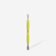 Empurrador de cutícula para manicure Gummy com cabo de silicone amarelo UNIQ 10 TYPE 3 (empurrador arredondado estreito e empurrador com bordos inclinados)