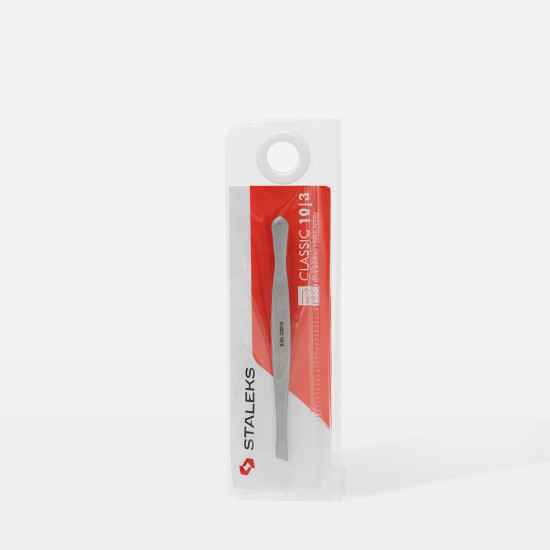 Pinça para sobrancelhas CLASSIC 10 TIPO 3 (bordos largos inclinados)