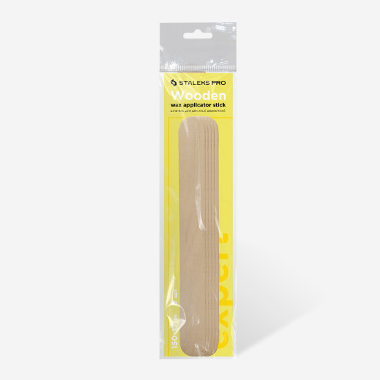 Espátula de madeira (aplicador) para cera Nº1 STALEKS PRO 150x17 mm (5 unid.)