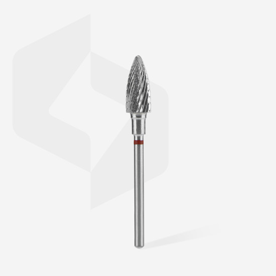 Broca de carboneto para unhas "pine cone", vermelha, EXPERT, diâmetro 6 mm / parte útil 14 mm