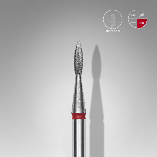 Broca diamantada para pele "chama" afiada azul EXPERT diâmetro 1,8 mm, parte útil 8 mm (divisível por 10)
