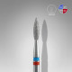 DUO broca diamantada para pele "chama" azul-vermelha EXPERT diâmetro 2,1 mm, parte útil 8 mm (divisível por 10)
