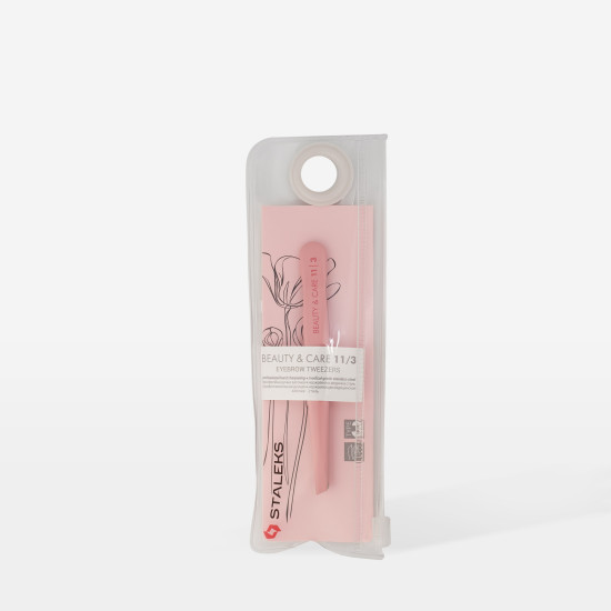 Pinça para sobrancelhas BEAUTY & CARE 11 TIPO 3 (bordos largos inclinados)