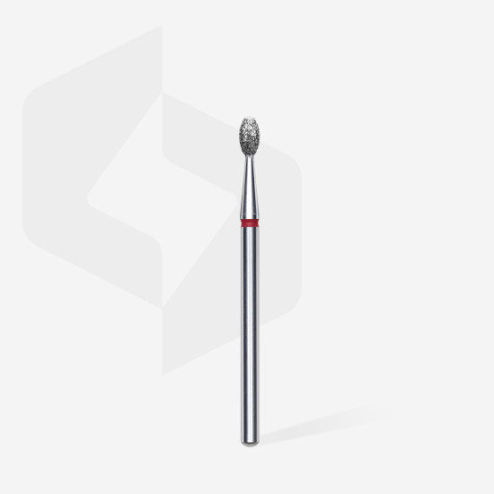 Broca diamantada para pele "oliva" vermelha EXPERT diâmetro 2,5 mm, parte útil 5 mm