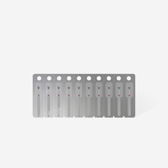 Broca diamantada para pele "oliva" vermelha EXPERT diâmetro 2,5 mm, parte útil 5 mm