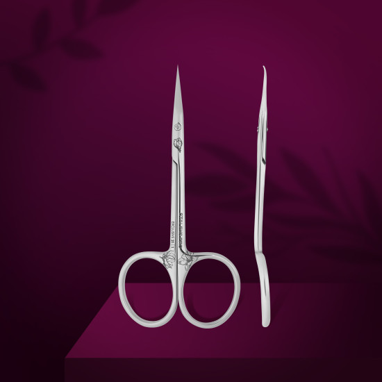 Tesoura de cutículas profissional com gancho EXCLUSIVE 21 TIPO 1 (magnólia)