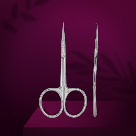 Tesoura de cutículas profissional com gancho EXCLUSIVE 21 TIPO 2 (magnólia)