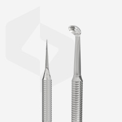 Ferramenta de cosmetologia de dupla ponta EXPERT 21 TIPO 4 (colher UNO pequena e agulha Vidal reta)