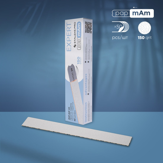 Limas descartáveis papmAm para a lima reta EXPERT 22 grão 150 (50 peças)