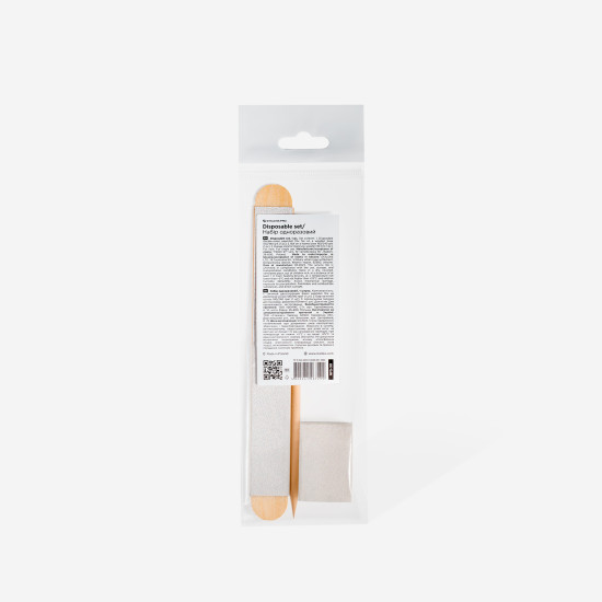 Kit de limas descartáveis EXPERT 30 (limas papmAm Mix grão 100/180 sobre base de madeira, lixador grão 180/240, palito de laranjeira 110 mm)