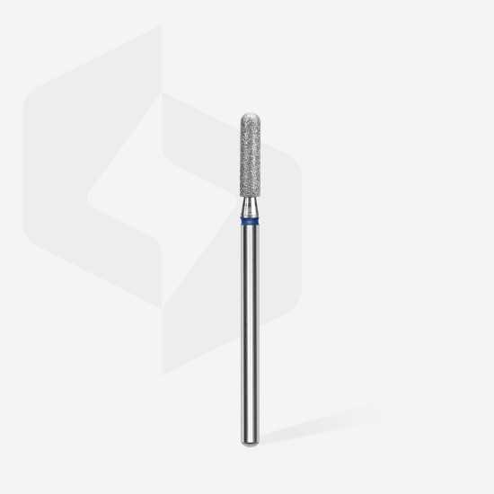 Broca diamantada para pele "cilindro" arredondada azul EXPERT diâmetro 2,5 mm, parte útil 10 mm (divisível por 10)