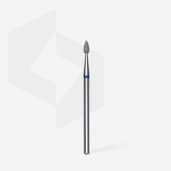 Broca diamantada para pele "gota" azul EXPERT diâmetro 2,3 mm, parte útil 5 mm (divisível por 10)