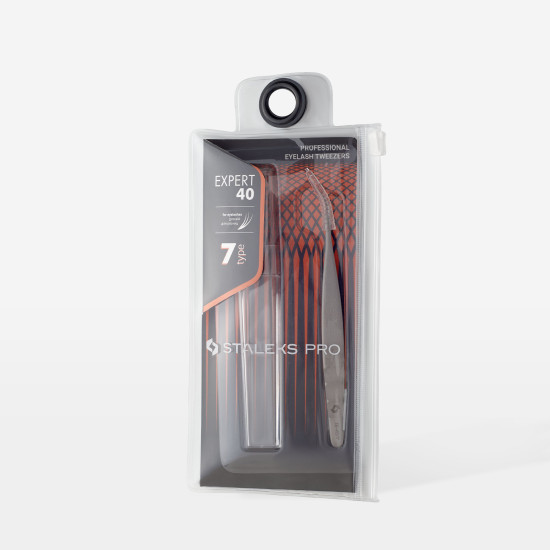 Pinça para pestanas profissional EXPERT 40 TIPO 7 (curvada)
