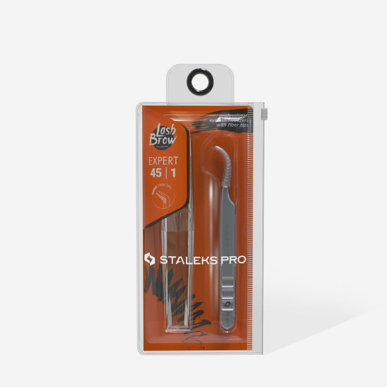 Pinça profissional com entalhes para pestanas EXPERT 45 TIPO 1 (curvada)